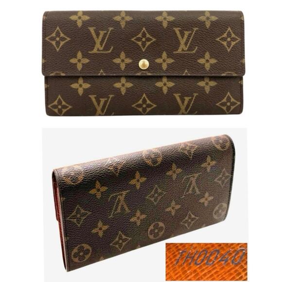 Louis Vuitton Monogram Portefeuille Sarah Long Wallet Brown Vintage - Picture 1 of 9